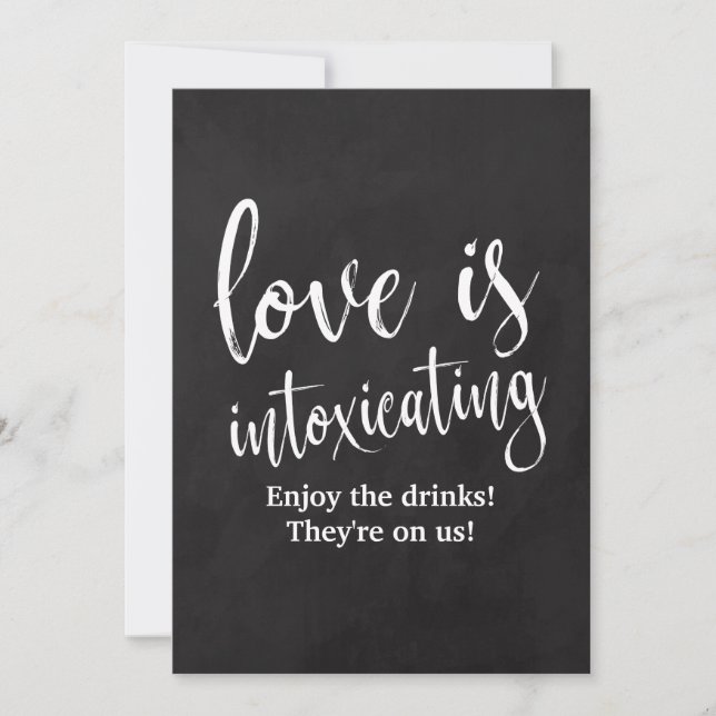 Carte Panneau de mariage en tableau noir abordable (Devant)