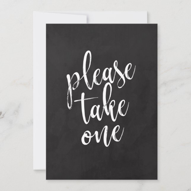 Carte Panneau de mariage pas cher en tableau noir 'Prene (Devant)