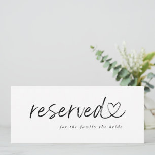 Carte Panneau de mariage réservé minimaliste moderne