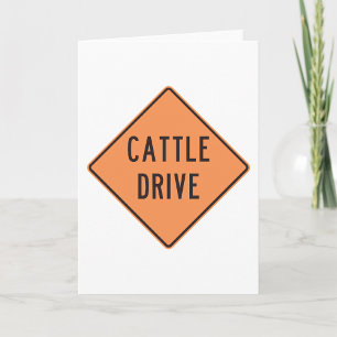 Carte Panneau de route de Cattle Drive