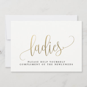 Carte Panneau de salle de bain pour mariage - Jolie call