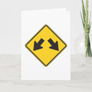 Carte Panneau de signalisation routier d'avertissement d