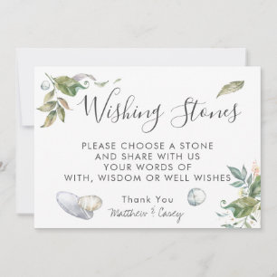 Carte Panneau du livre d'or Mariage Wishing Stones