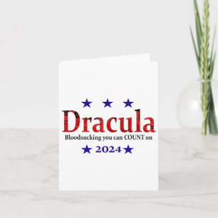 Carte Panneau Électoral Dracula 2024 - Halloween Drôle E