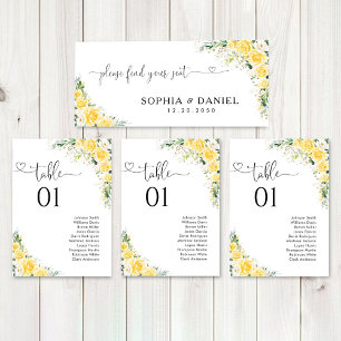 Carte Panneau élégant de table de tête de mariage à fleu