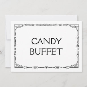 Carte Panneau Mariage Art Déco "Candy Buffet"