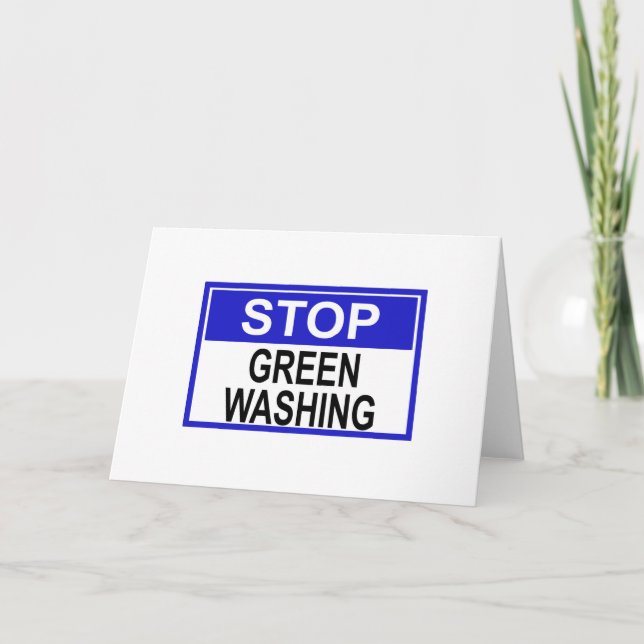 Carte Panneau Stop au Greenwashing (Devant)