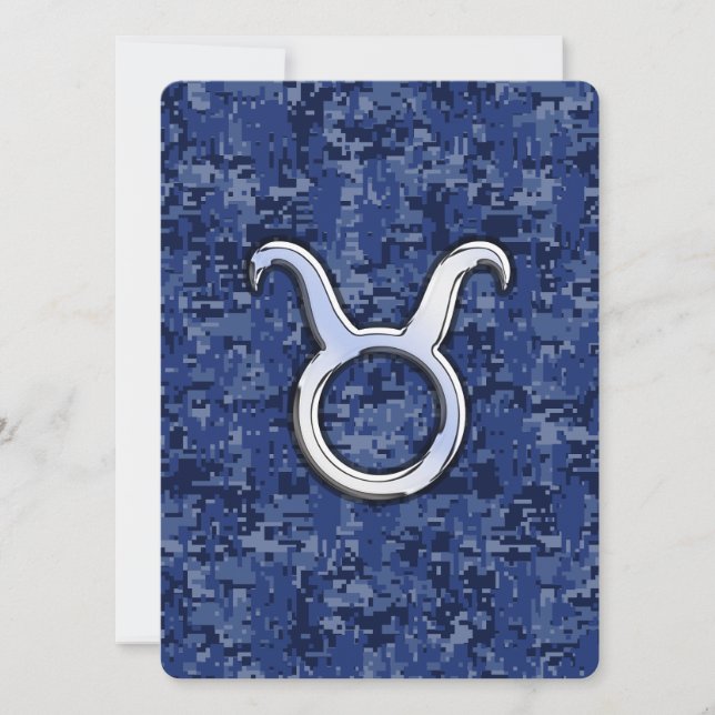 Carte Panneau Zodiac Taurus sur Camouflage numérique ble (Devant)