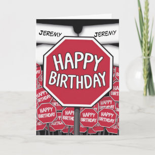Carte panneaux stop anniversaire