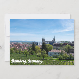 Carte Panorama de la vieille ville historique de Bamberg