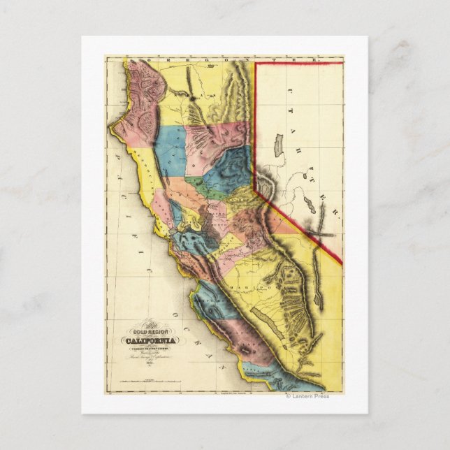 Carte panoramique Californie (Devant)