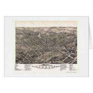 Carte panoramique d'Akron, OH - 1882