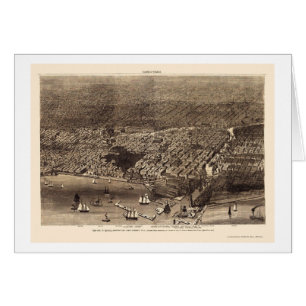 Carte panoramique de Chicago, IL - 1874