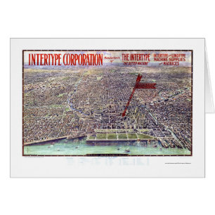 Carte panoramique de Chicago, IL - 1916