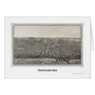 Carte panoramique de Cleveland, OH - 1887