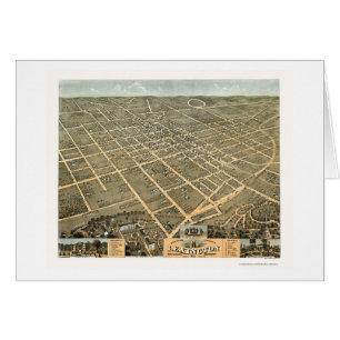 Carte panoramique de Lexington, KY - 1871