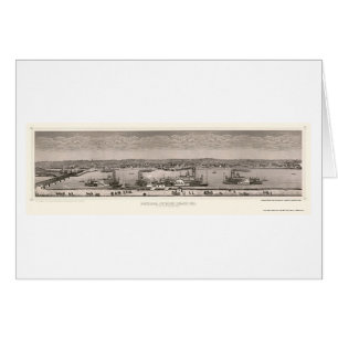 Carte panoramique de l'île de roche, IL - 1874