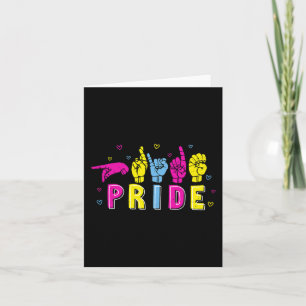 Carte Pansexual ASL Pride Pan Rainbow Sign Language sour