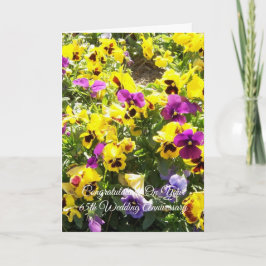 Carte Pansies 65e anniversaire de Mariage personnalisé