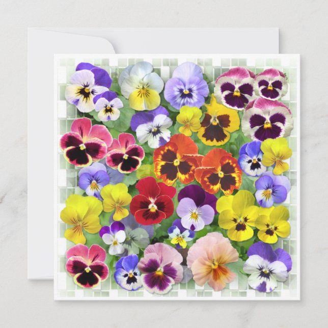 Carte Pansy Collage (Devant)