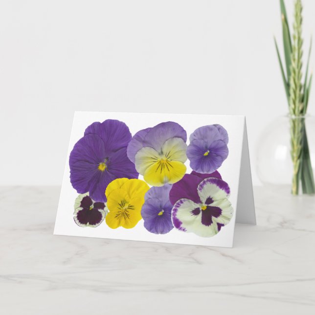 Carte pansy flowers (Devant)