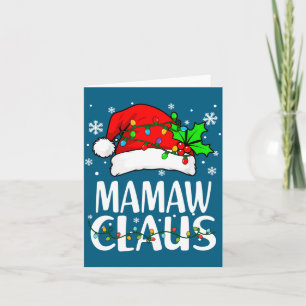 Carte Pantalon de Mamaw Claus Noël Lumières Famille Pyja