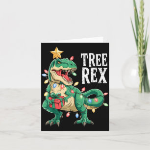 Carte Pantalon de pyjama Dinosaure Arbre de Noël Rex pou