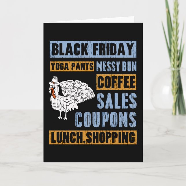 Carte Pantalon de yoga noir du vendredi après Thanksgivi (Devant)