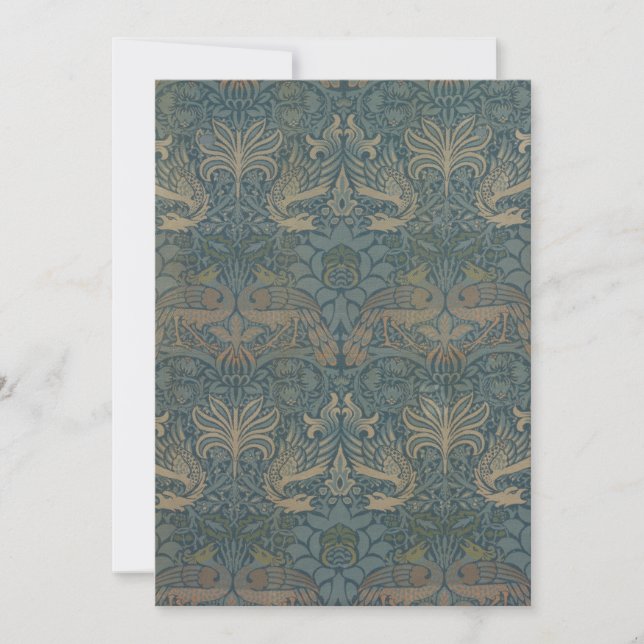 Carte Paon et Dragon par William Morris (Devant)