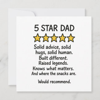Carte Papa 5 étoiles