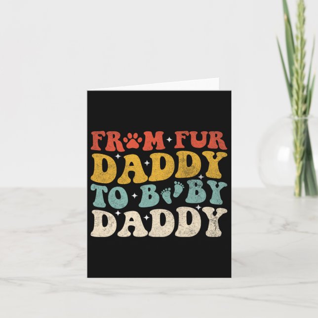 Carte Papa à fourrure à papa bébé Cadeau drôle de fête d (Devant)