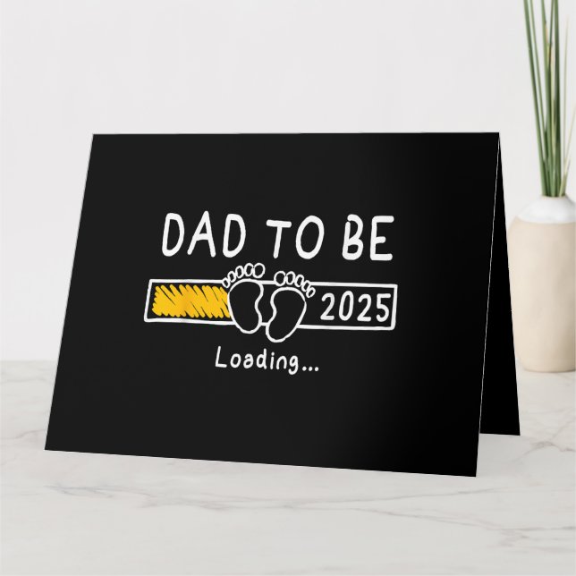 Carte Papa à venir 2025 Papa est 2025 Papa à venir promu (Devant)