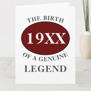 Carte Papa Anniversaire Ajouter Année Légende Rouge Noir