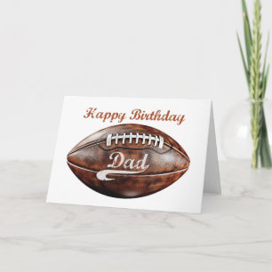 Carte Papa Anniversaire Grunge Large Football pour le pa