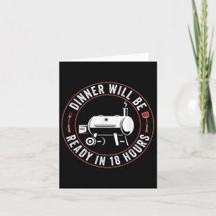 Carte Papa BBQ Drôle Fumée Viande Fumeur Barbecue Papa A