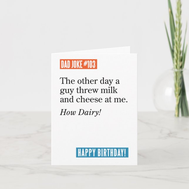 Carte Papa Blague Guy Lance & Fromage, Comment Laitier (Devant)
