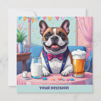 Carte Papa Bouledogue Français Fête des Pères