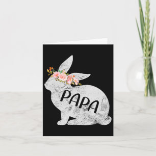Carte Papa Bunny Famille assortie Floral Bunny Lapin Fac
