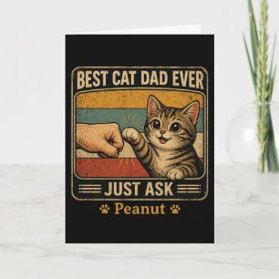 Carte Papa chat personnalisé Meilleur papa chat Ever Dem