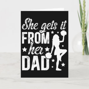 Carte Papa Cheer Papa fière d'une meneuse de claque Père
