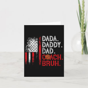 Carte Papa Dada Papa Coach Mec Skelet Papa Drapeau Améri