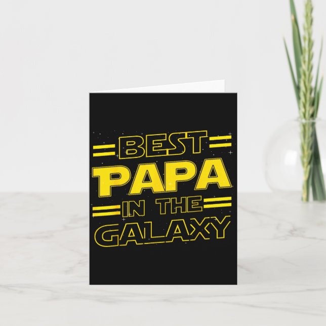 Carte Papa Dans La Galaxie Cadeau Drôle De Fête Des Père (Devant)