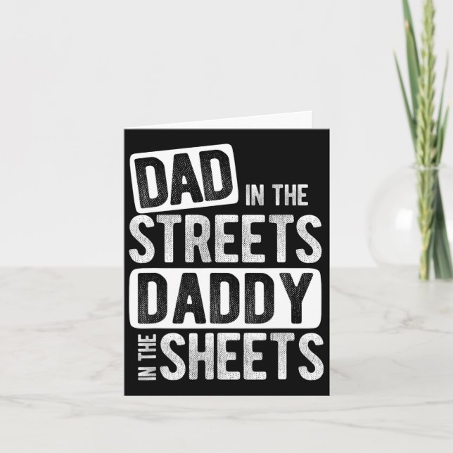 Carte Papa dans les rues, papa dans les draps, Meilleur  (Devant)
