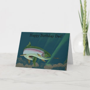 Carte Papa de joyeux anniversaire de ciel d'arc-en-ciel