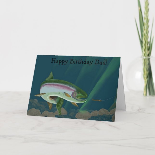 Carte Papa de joyeux anniversaire de ciel d'arc-en-ciel (Devant)