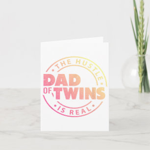 Carte Papa de jumeaux drôle nouveau papa à être fatigué