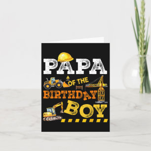 Carte Papa De L'Anniversaire Boy Construction Ouvrier Na
