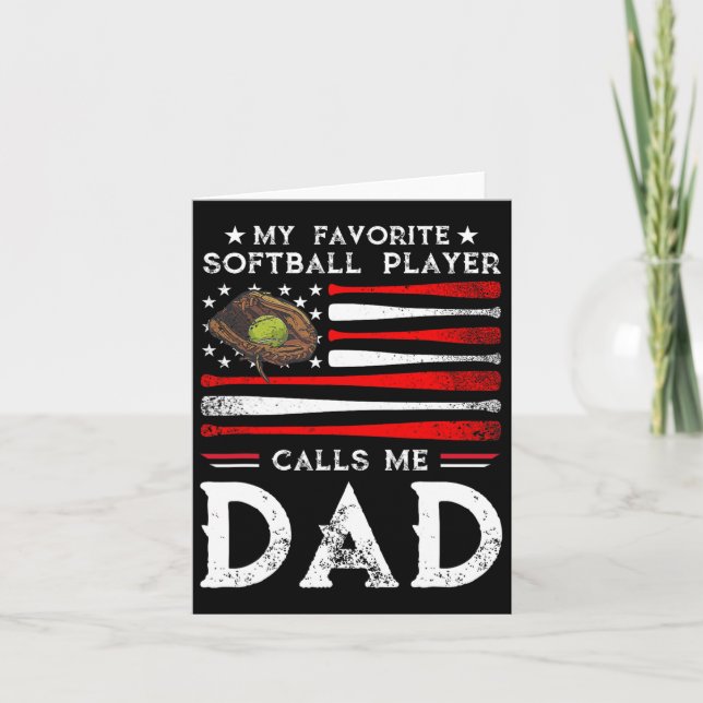 Carte Papa Doux Mon Joueur Softll Préféré M'appelle Papa (Devant)