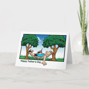 Carte Papa drôle dans une Fête des pères de dessin animé