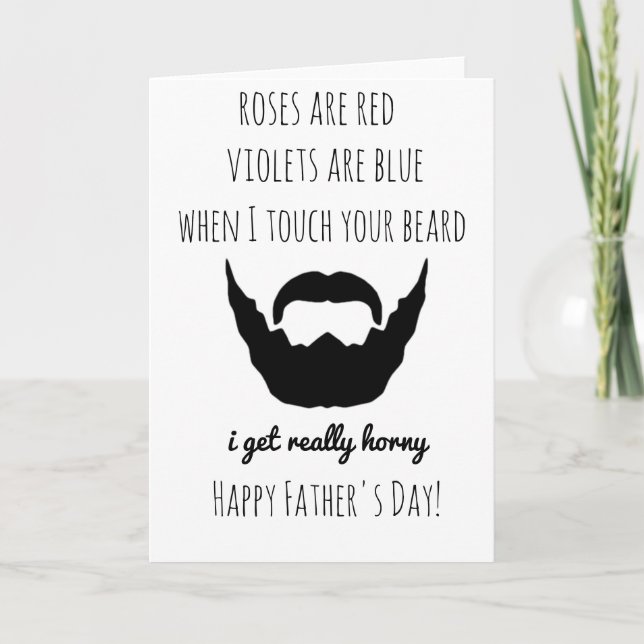 Carte Papa drôle de la fête des pères BARBU Papa (Devant)